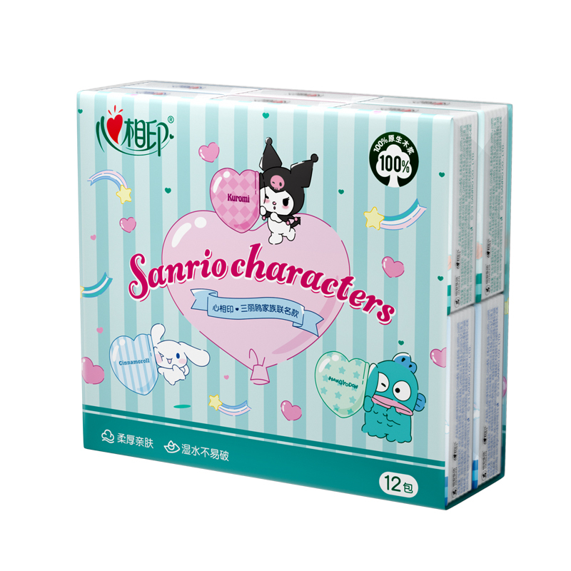 心相印  C2910（单条）三丽鸥联名款12包装四层手帕纸*1条 ZZA0000671