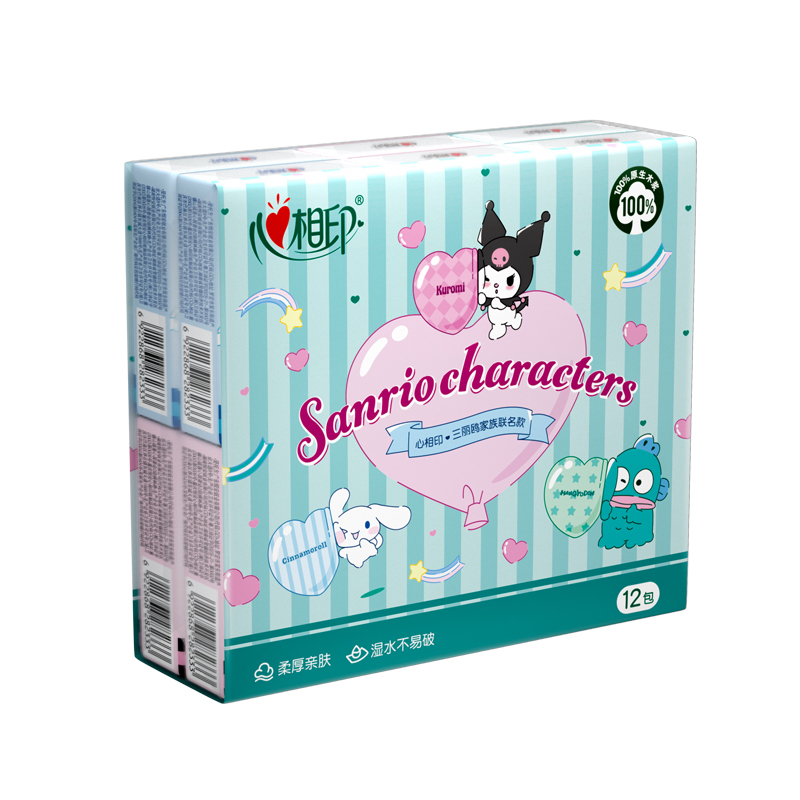 心相印  C2910（单条）三丽鸥联名款12包装四层手帕纸*1条 ZZA0000671