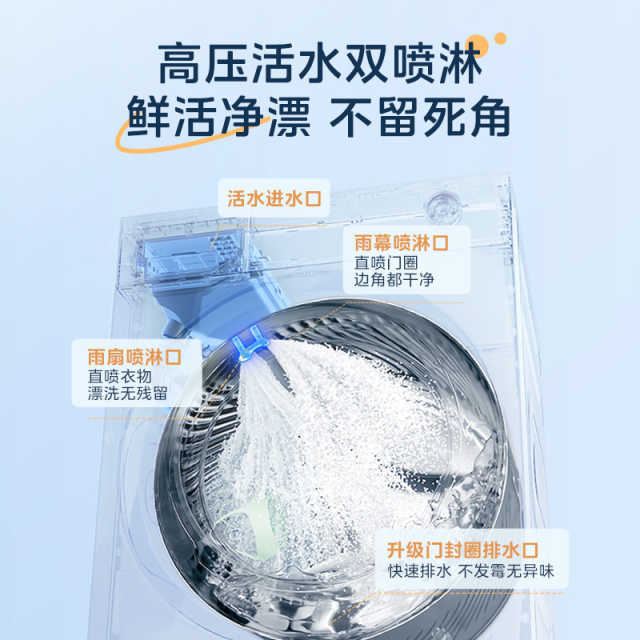 美的元气2.0 10KG洗烘一体机 纯平全嵌 医护级健康 智能投放 羊毛绿标 MD10L7PRO