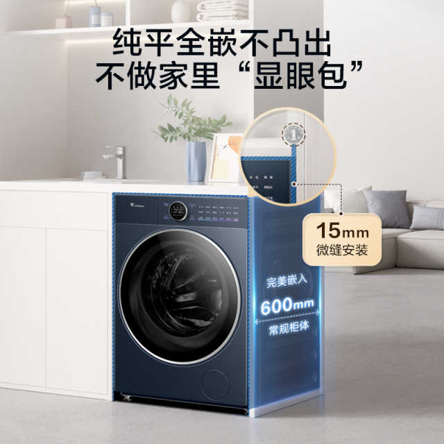 小天鹅小乌梅2.0高奢版 10KG滚筒洗衣机 超微净泡加强版纯平全嵌  TG10DE60