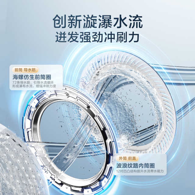 小天鹅小乌梅2.0轻奢版e20 10kg滚筒洗衣机 纯平全嵌 水魔方冷水洗TG10DE20