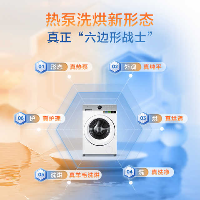 小天鹅 12kg洗烘一体 热泵洗烘 蓝氧护色洗 TDH12E700