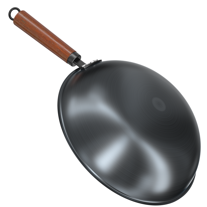 美的 电磁炉炒锅 精铁0涂层炒锅 凹灶爆炒专用锅 易洁少油烟 电燃通用 CGG3201