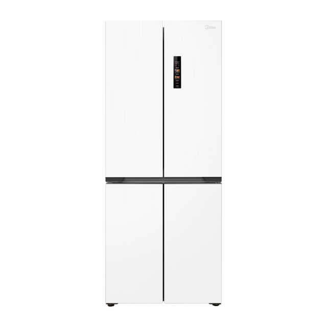 美的十字门冰箱 60cm薄 彩屏触控 节能低噪 大冷冻室 MR-457WUSPZE