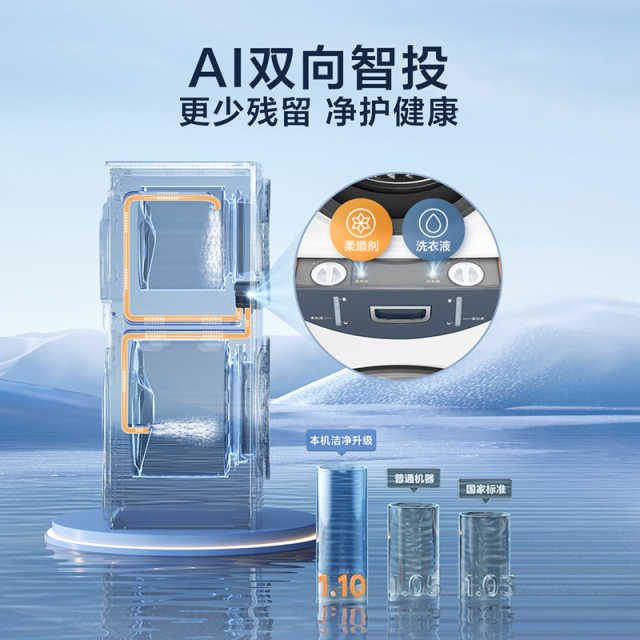 TGG13E 滚筒洗衣机 极地白 220-240V,1Ph 50Hz 转速1200 带银离子