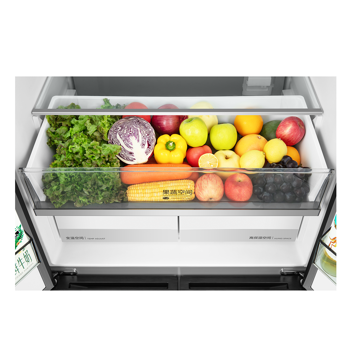 美的 冰箱 BCD-521WUSGPZM 凝光白