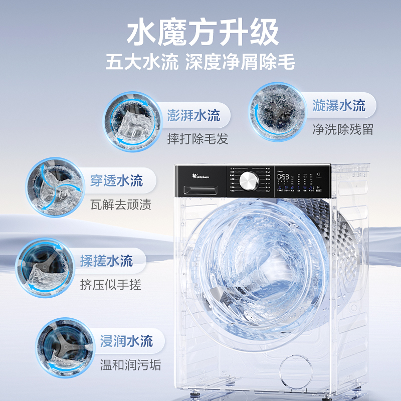 【小天鹅】10kg滚筒洗衣机 纯平全嵌 水魔方冷水洗 TG10VE10 