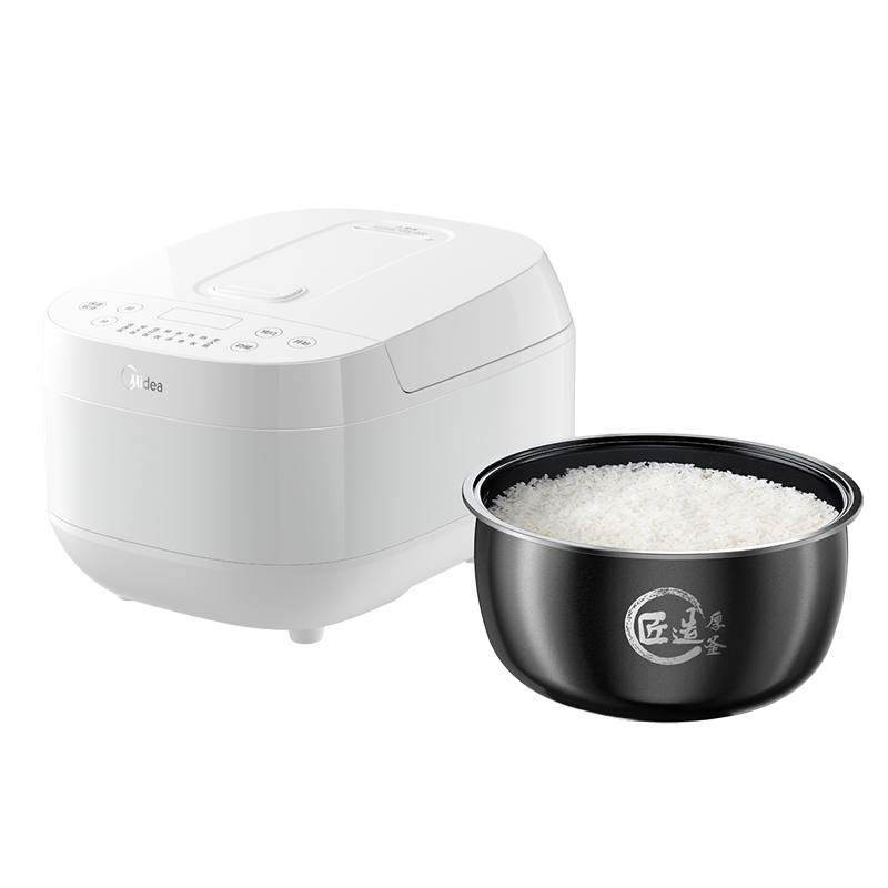 美的 全智能电饭煲 MB-RE418 黑瓷圆釜 4L容量