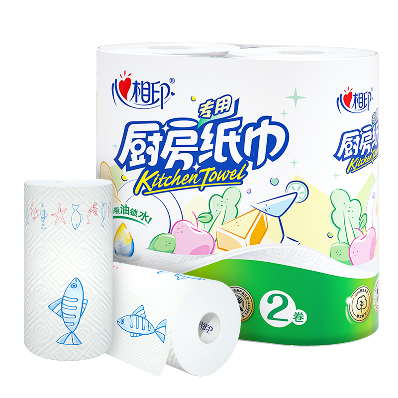 心相印厨房纸巾2卷共150节 KT102 纸品清洁