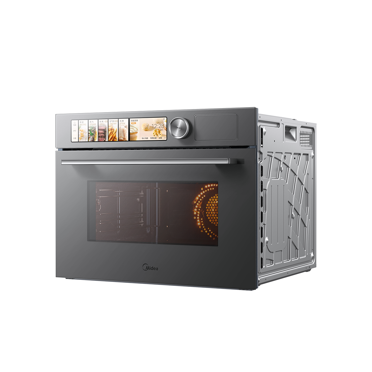 美的R6S知味2.0嵌入式微蒸烤一体机GR6S 石墨烯涡轮热风 温湿智控55L蒸烤箱