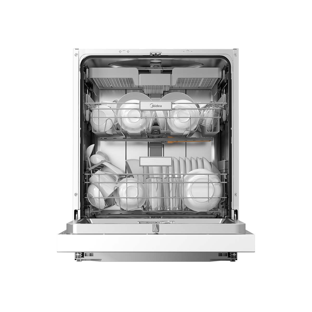 美的万向强洗独嵌洗碗机X6S Max（白）升级18套 四星消毒 一键洗烘蒸汽