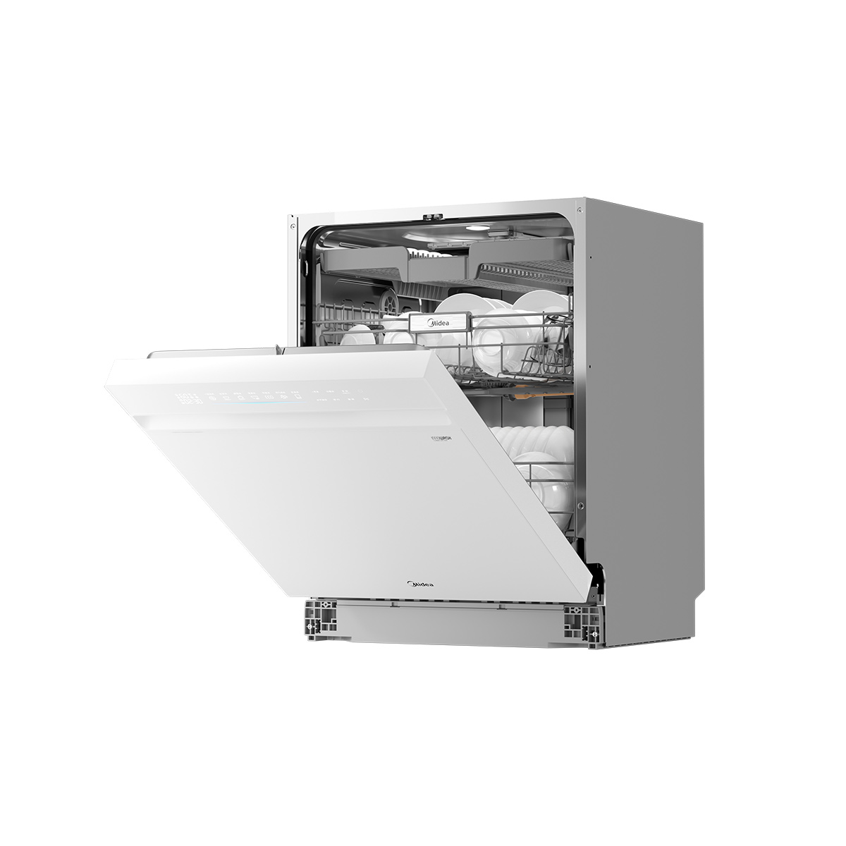 美的万向强洗独嵌洗碗机X6S Max（白）升级18套 四星消毒 一键洗烘蒸汽