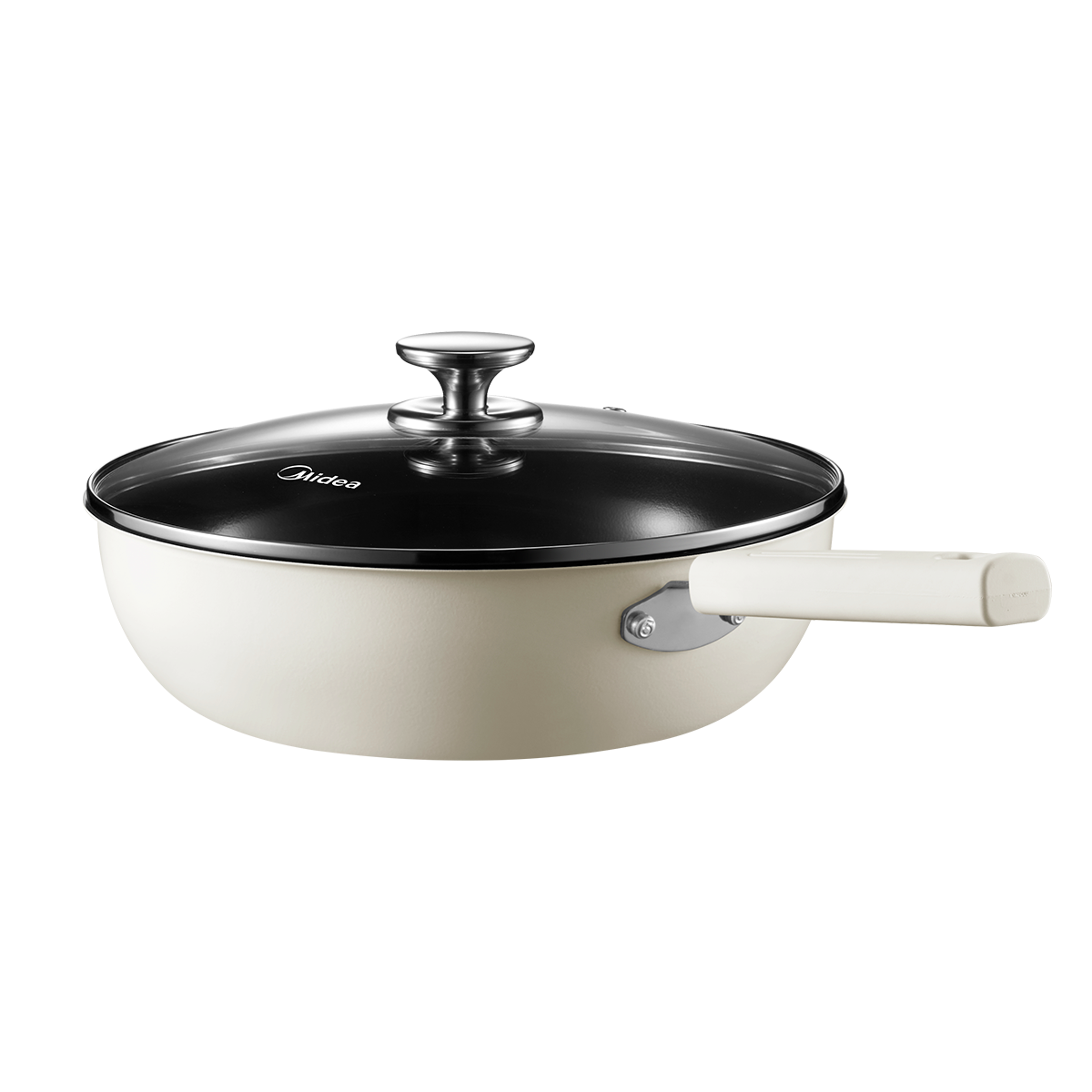 电磁炉白玉陶铁炒锅 0氟不沾 不挑炉灶 一锅多用 MC-CGC2802 啡箱