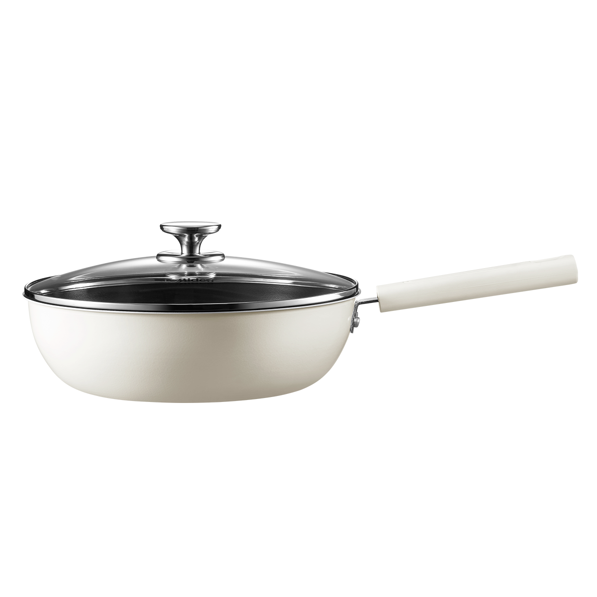 电磁炉白玉陶铁炒锅 0氟不沾 不挑炉灶 一锅多用 MC-CGC2802 啡箱