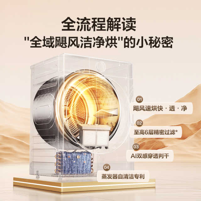 小天鹅【小乌梅3.0】10kg干衣机 1000ml蒸汽护理，强效去皱 羊毛蓝标 TH10VE40W