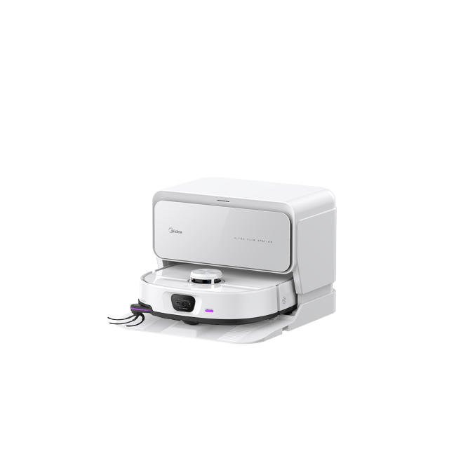 美的（Midea）扫地机器人 灵眸V16 Pro超薄mini基站自动上下水版 扫拖一体