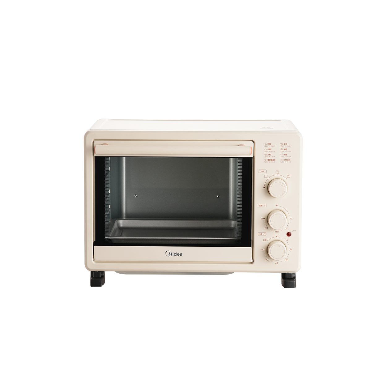 美的 电烤箱家用30L大容量高颜值家庭烘焙烧烤广域控温烤箱PT30K3