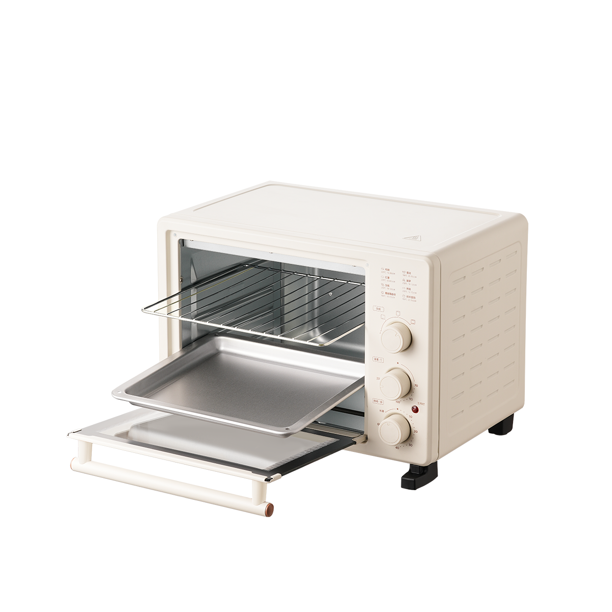 美的 电烤箱家用30L大容量高颜值家庭烘焙烧烤广域控温烤箱PT30K3