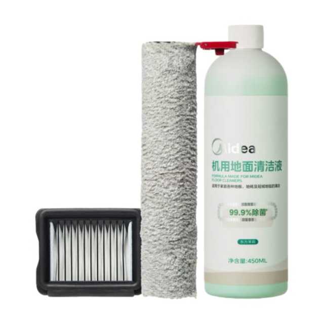 吸尘器配件包含清洁液AT6系列滚刷过滤器清洁液组合套装:1套滚刷1个高效过滤器1瓶清洁液10包1
