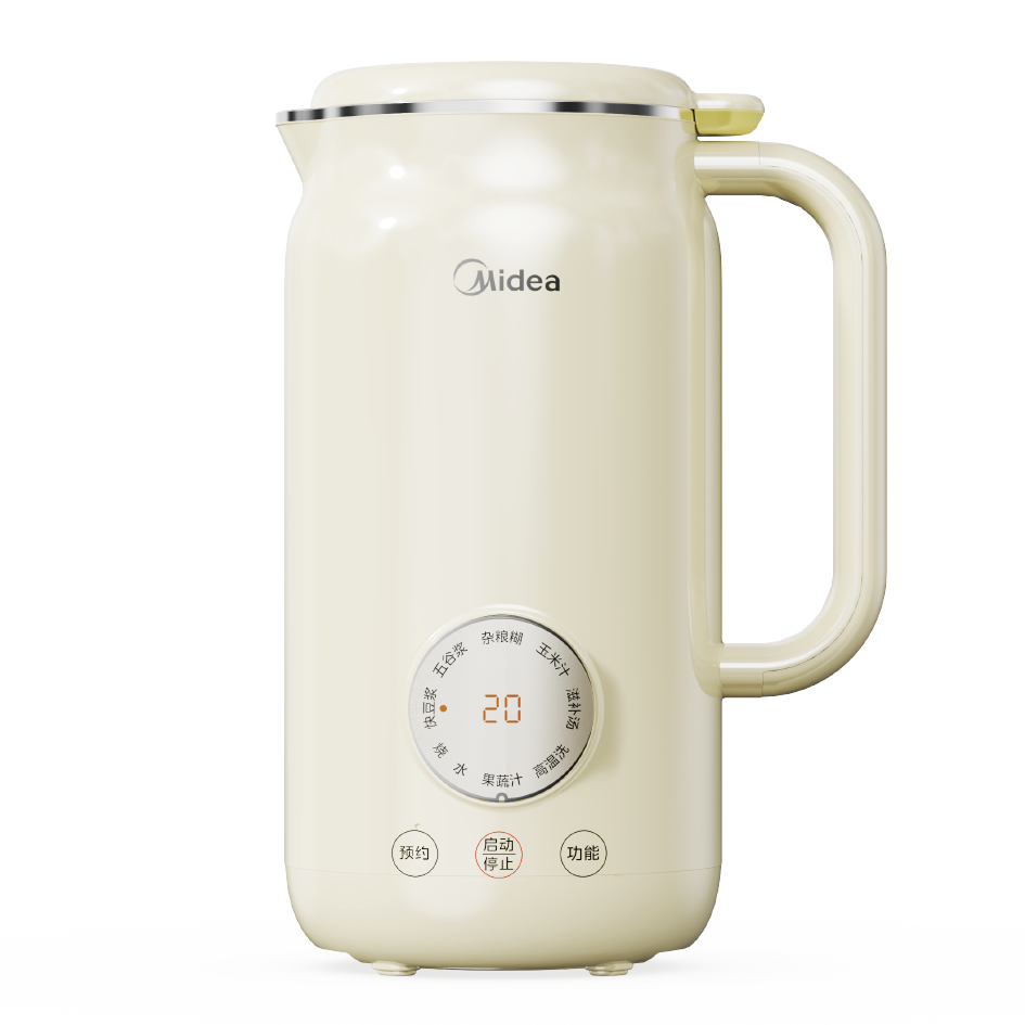 美的 豆浆机  DJ08B-C0606 0.8L容量小型1-2人 低音家用 2025新款免滤榨汁机