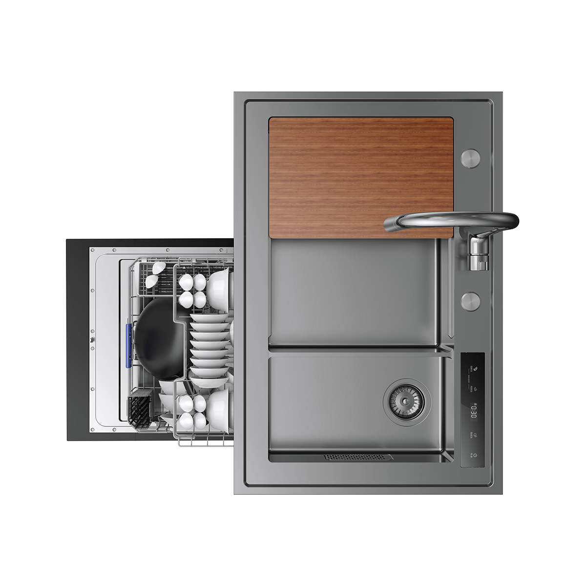 美的水槽洗碗机XH09Pro 果蔬净化版  生鲜活氧洗 15套大容量 四星消毒 