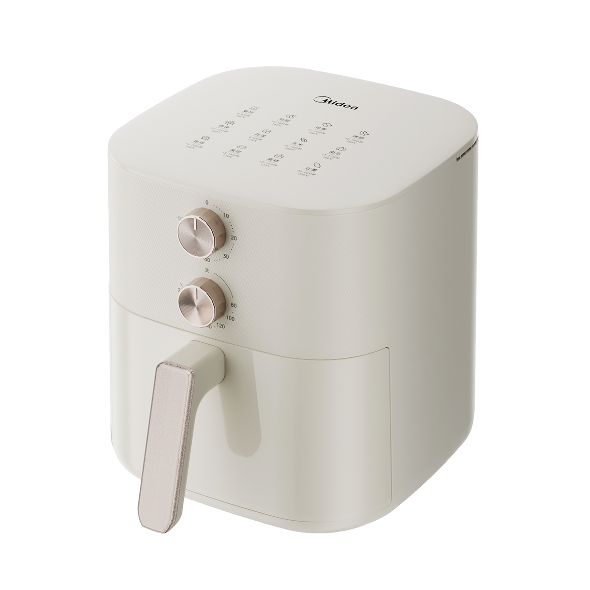 美的 空气炸锅 MF-KZE6016 全金属内腔 不粘易洗6L容量