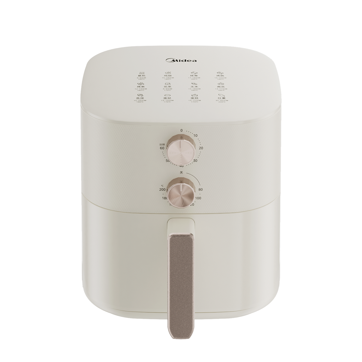 美的 空气炸锅 MF-KZE6016 全金属内腔 不粘易洗6L容量