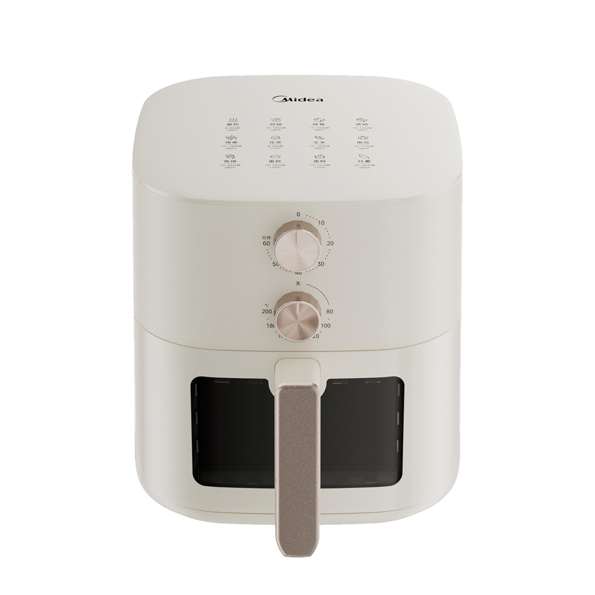 美的 空气炸锅 MF-KZE6086  透明可视 大容量家用6L