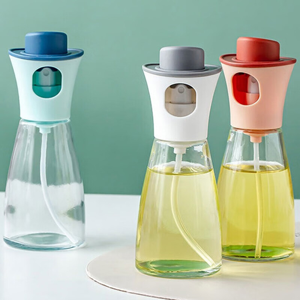 美之扣 喷油壶按压式喷油瓶大口径油瓶烧烤喷油壶厨房雾油瓶 180ml(颜色随机）