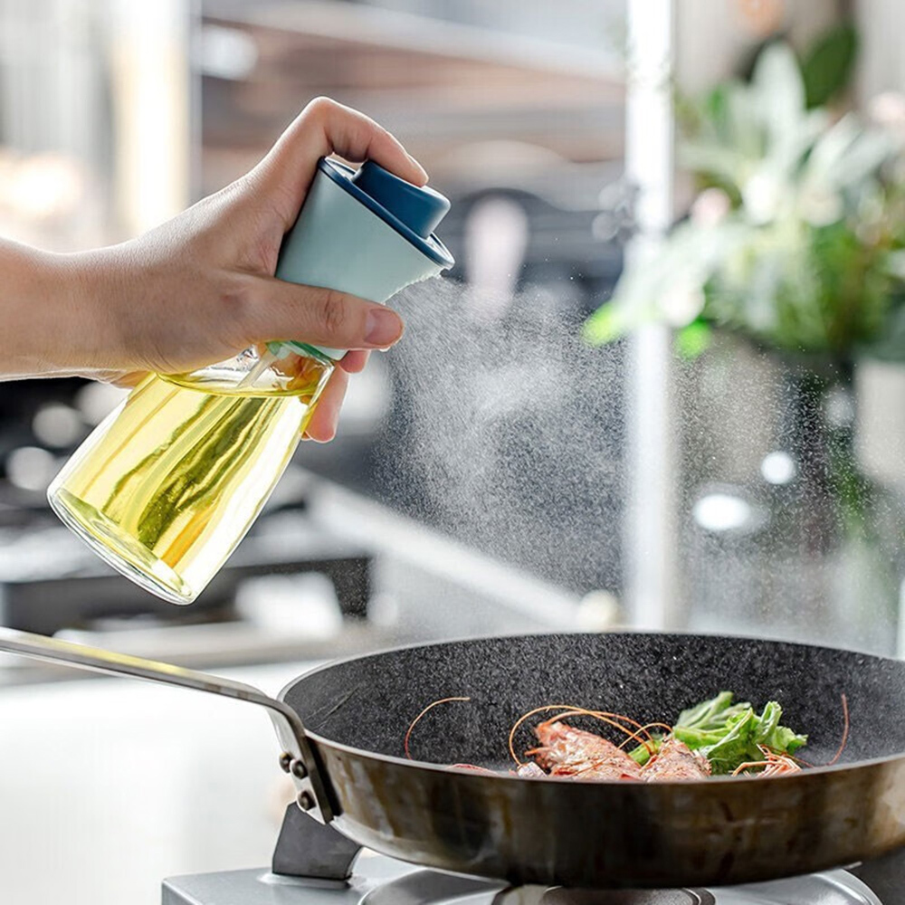 美之扣 喷油壶按压式喷油瓶大口径油瓶烧烤喷油壶厨房雾油瓶 180ml(颜色随机）