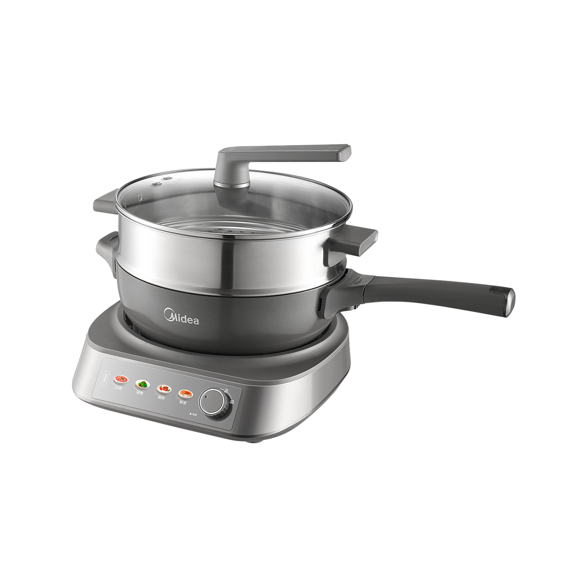 美的 分体电火锅 4.3L容量 0氟钛陶轻量锅体 耐磨不沾 MC-HCG2818S