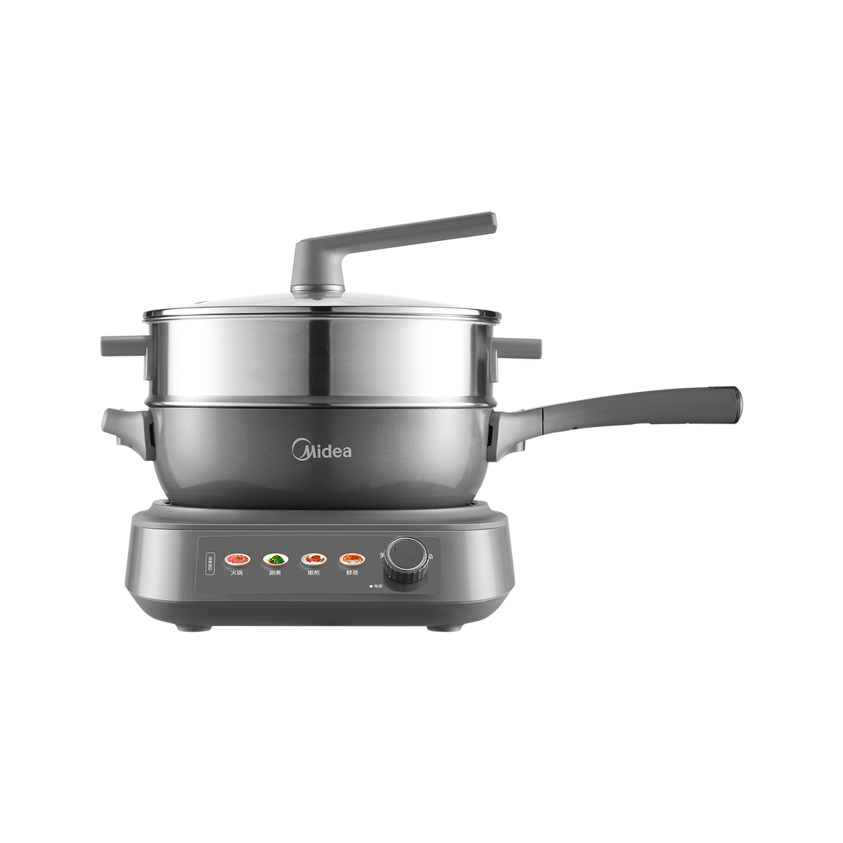 美的 分体电火锅 4.3L容量 0氟钛陶轻量锅体 耐磨不沾 MC-HCG2818S