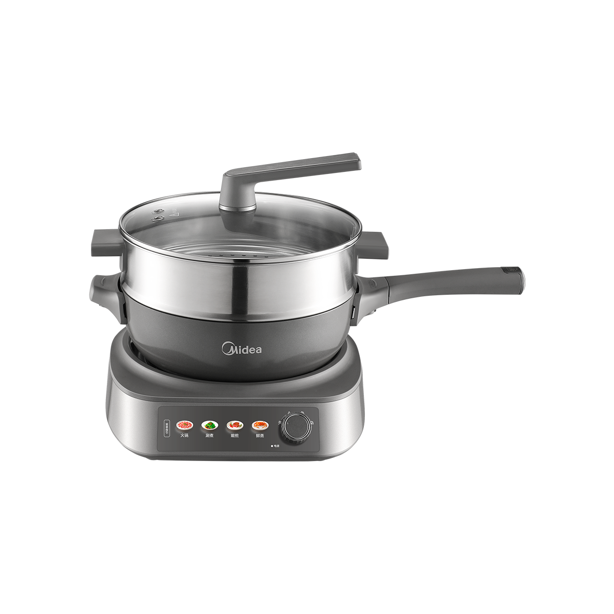 美的 分体电火锅 4.3L容量 0氟钛陶轻量锅体 耐磨不沾 MC-HCG2818S