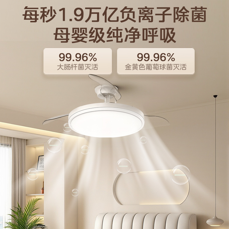 美的风扇灯吊扇灯 劲风-白色边框面罩 MFY-F6801