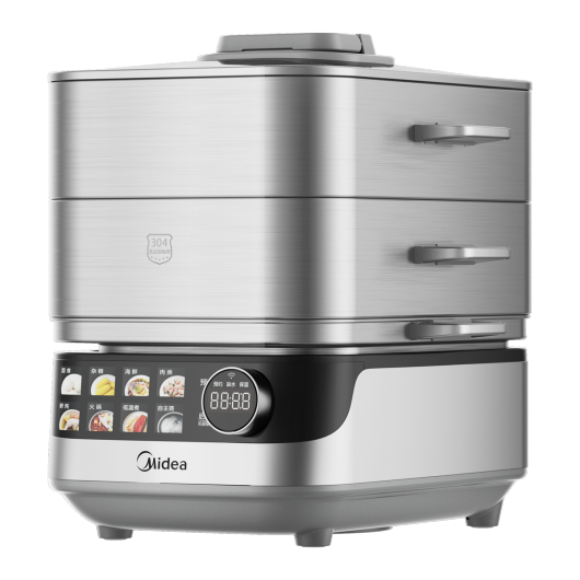 美的 蒸魔方电蒸锅 19L 炖蒸涮煮一体 全钢0涂层可拆洗 自动断电 MZ-ZGS352302