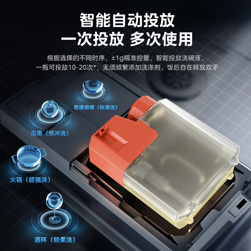 碗伴 自动投放洗碗机专用洗碗液 中式去污配方 抗水垢 小鲜瓶 母婴级别 280g/瓶