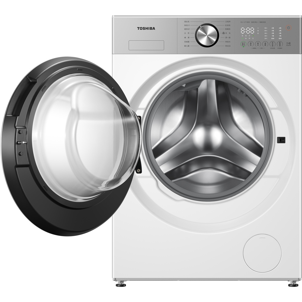 【东芝】【玉兔2.0 Ultra】 12kg滚筒洗衣机 三有七真DG-12T18BW 