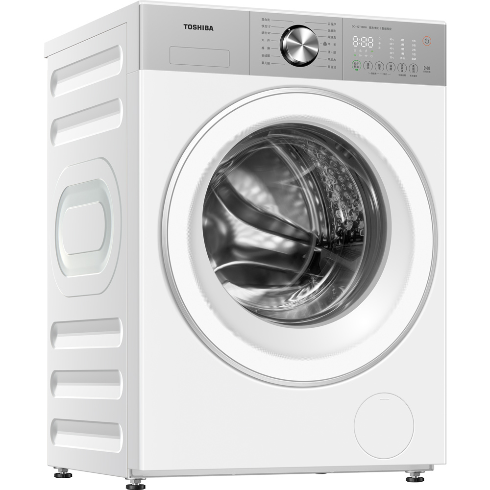【东芝】【玉兔2.0 Ultra】 12kg滚筒洗衣机 三有七真DG-12T18BW 
