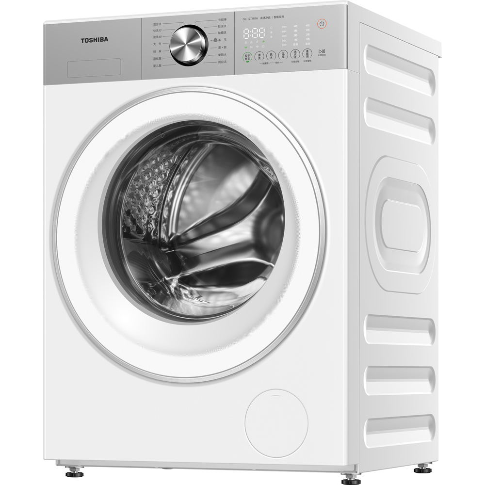 【东芝】【玉兔2.0 Ultra】 12kg滚筒洗衣机 三有七真DG-12T18BW 