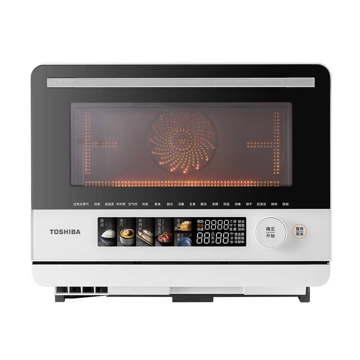 东芝小白茶T200B微蒸烤东芝小白茶Air 小型家用微波炉 蒸烤箱空气炸ER-T200BW