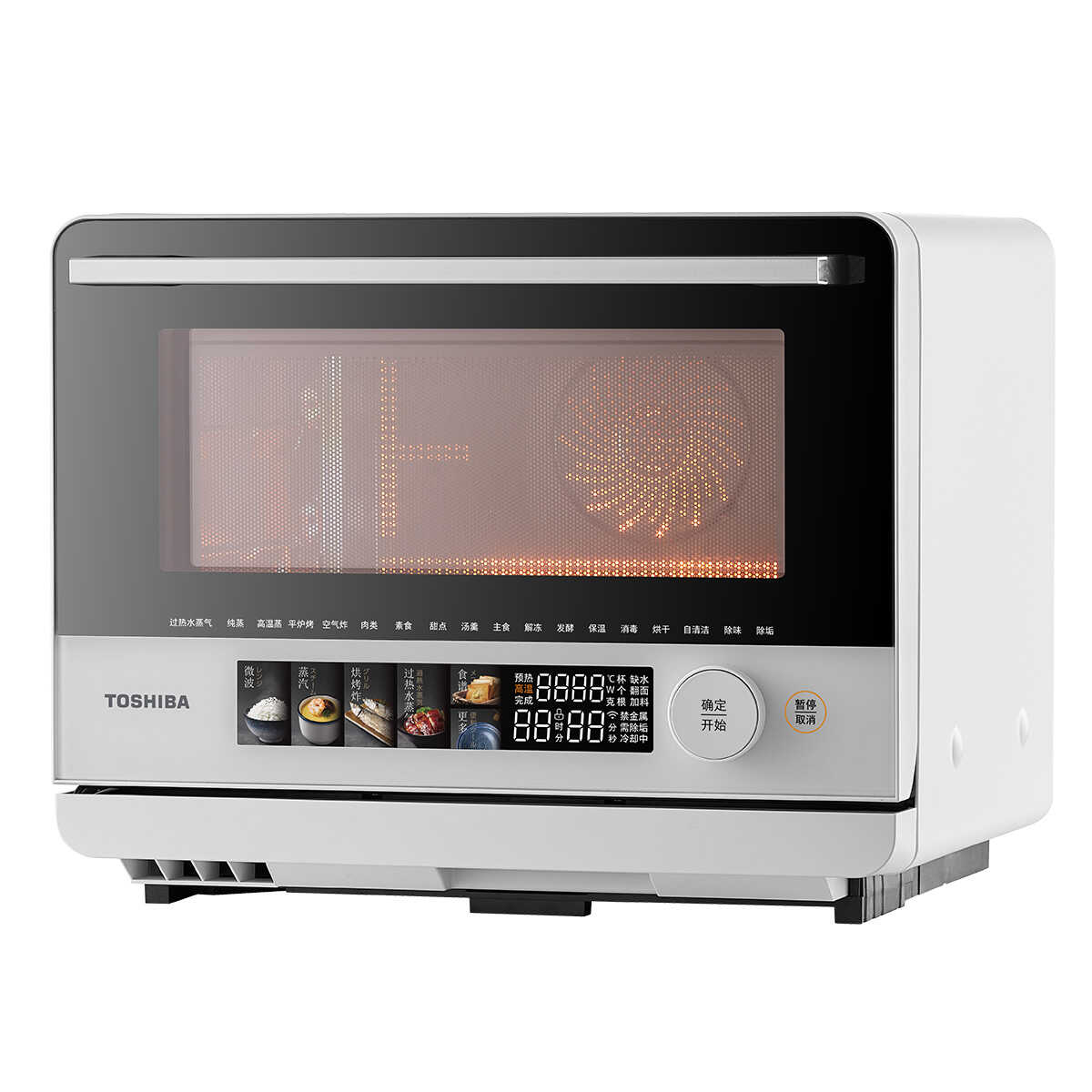 东芝小白茶T200B微蒸烤东芝小白茶Air 小型家用微波炉 蒸烤箱空气炸ER-T200BW