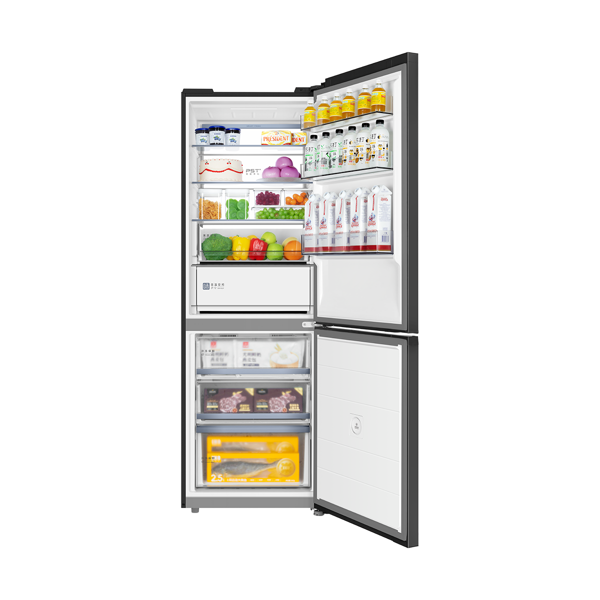 美的 冰箱 BCD-403WUGPZM 云海灰