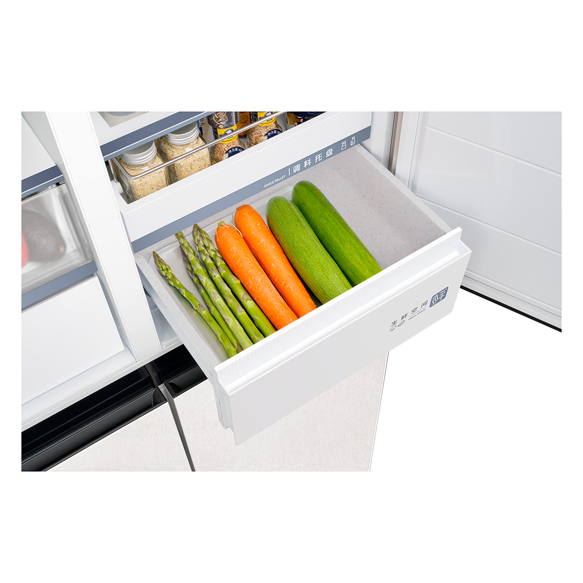 美的 冰箱 BCD-427WUSGPZM 月光米