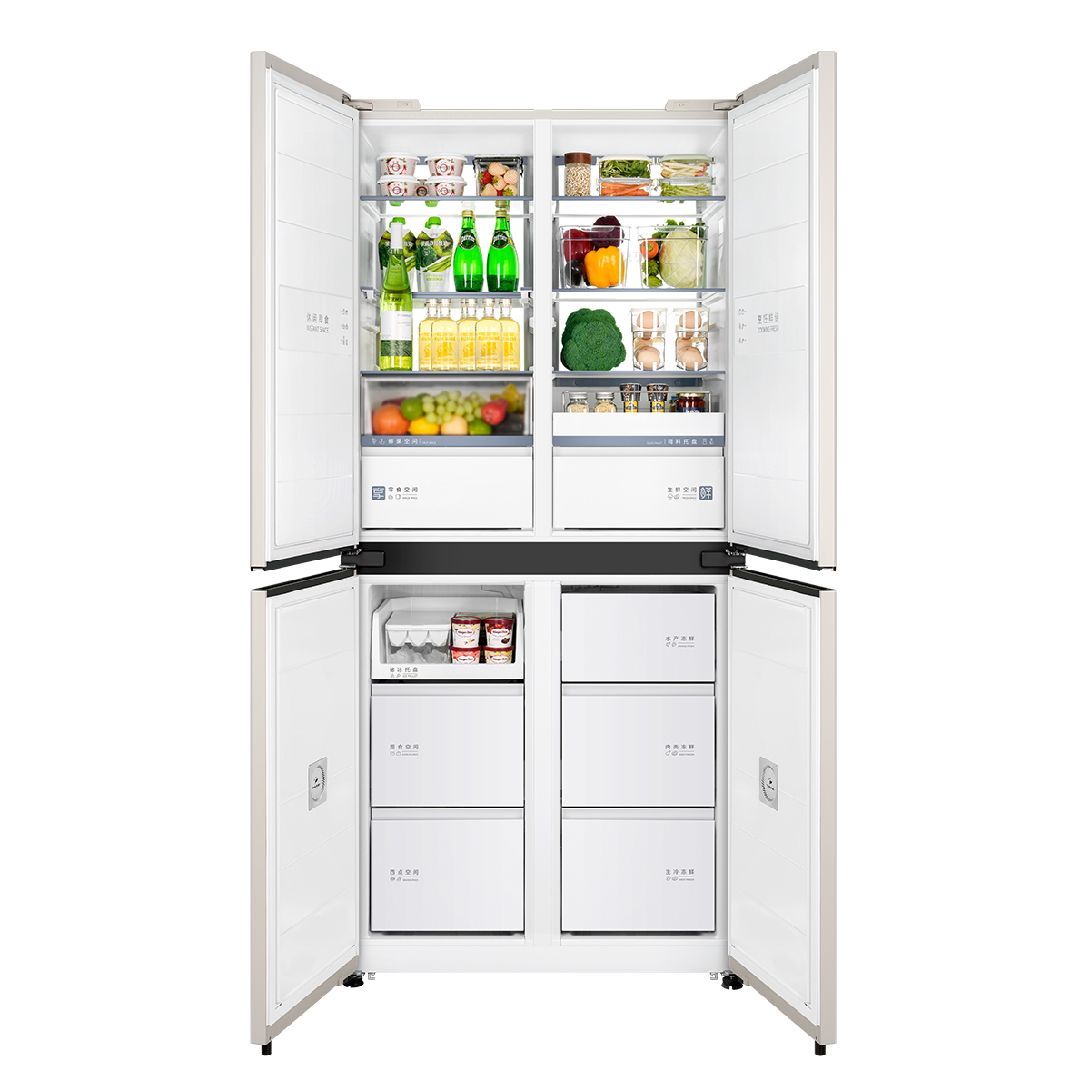 美的 冰箱 BCD-427WUSGPZM 月光米
