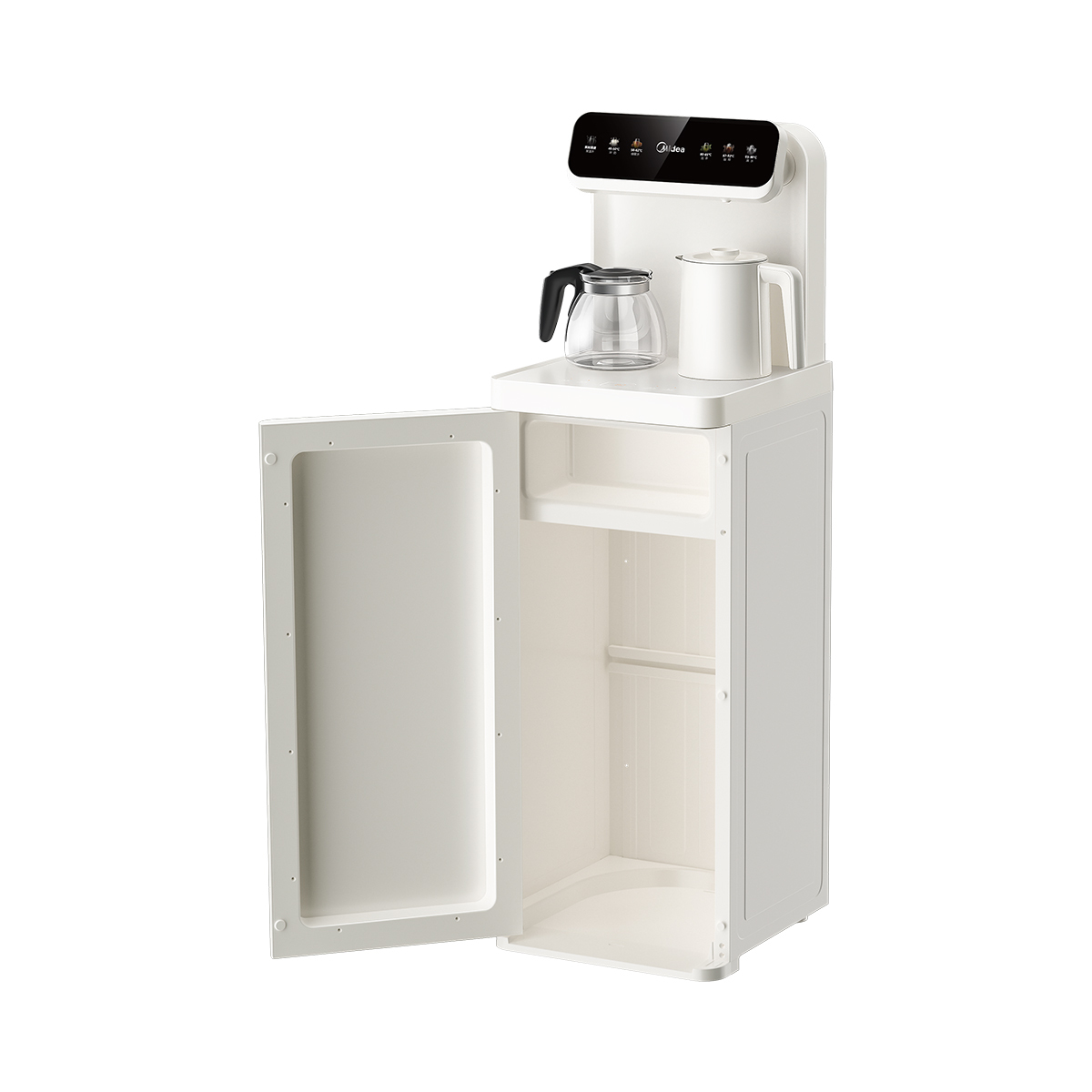 美的茶吧机YCR-2366  自动上水温热款 下置式奶油风 「100℃真沸腾」