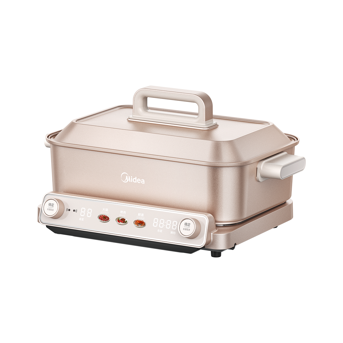 美的超薄分控速沸电火锅 6.5L 纳米钛陶0氟不沾锅 MC-DLS332266