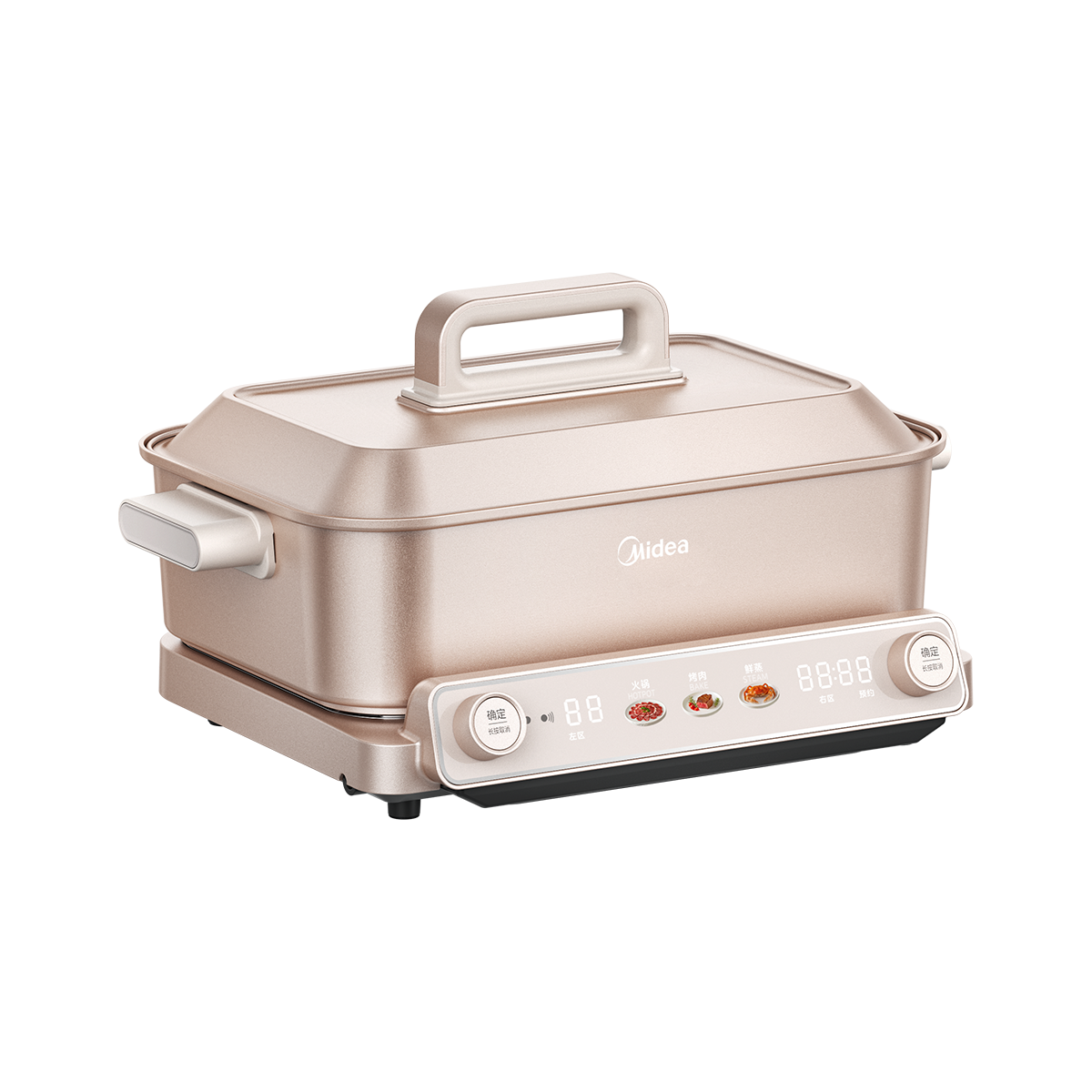 美的超薄分控速沸电火锅 6.5L 纳米钛陶0氟不沾锅 MC-DLS332266