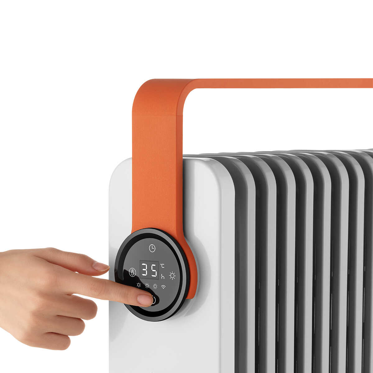 油汀电暖器 创新鱼骨油路 美居APP智控 烟囱式散热 极地白HYW22KRB 