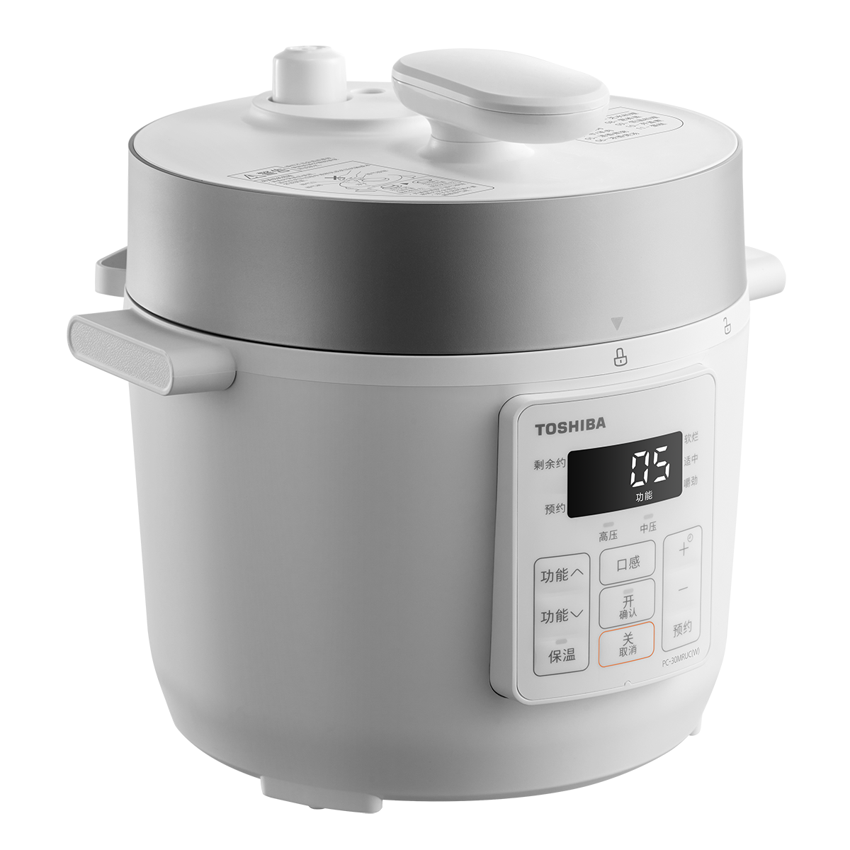东芝 电压力锅 PC-30MRUC(W) 3L容量  双压萃鲜焖煮 日本进口备长炭釜 