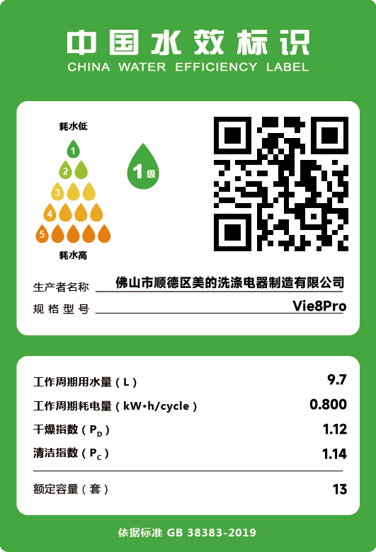 华凌独嵌洗碗机VIE8pro 13套大容量升级一级水效105℃热风烘干三星级消毒